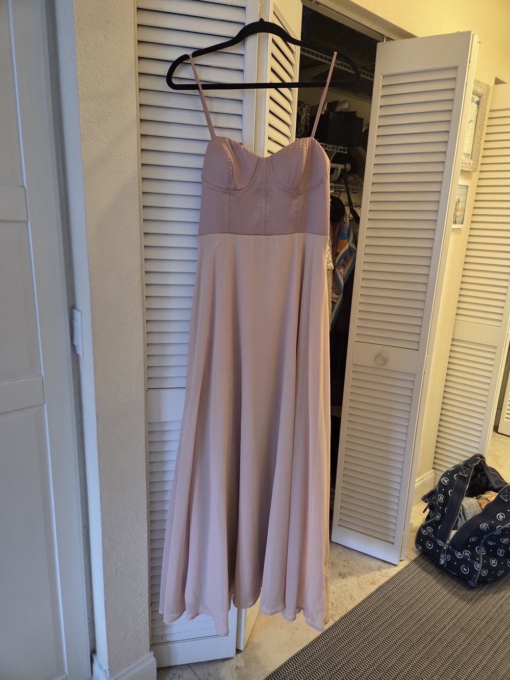 LULUS Spaghetti Strap Maxi Dress in Dusty Blush